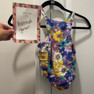 NWT Angel Dear Retro Cosmos Ruffle Sunsuit